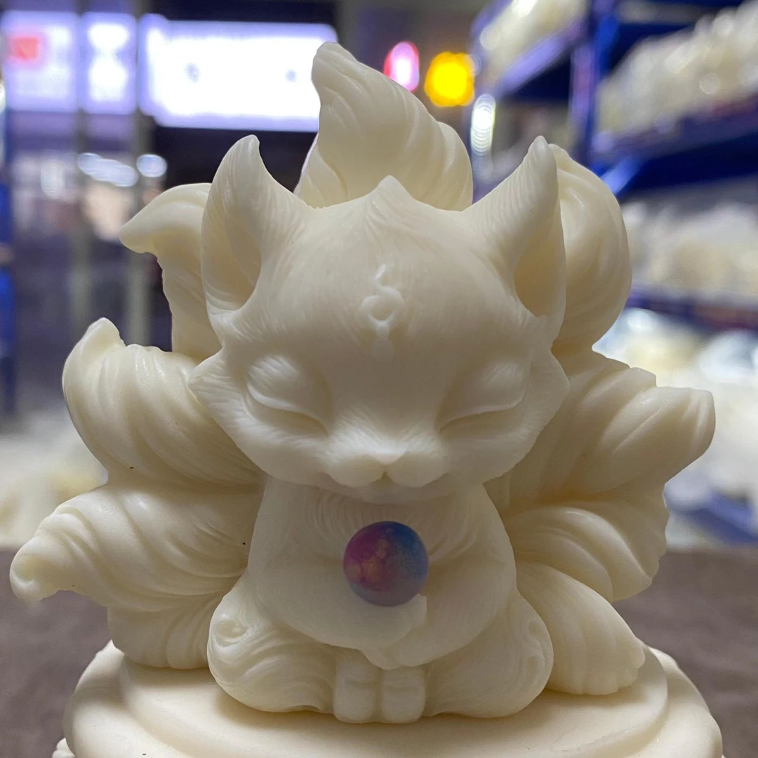 【大抱珠九尾狐】创意凤九桌面摆件汽车摆件车载可爱小狐狸车内饰品