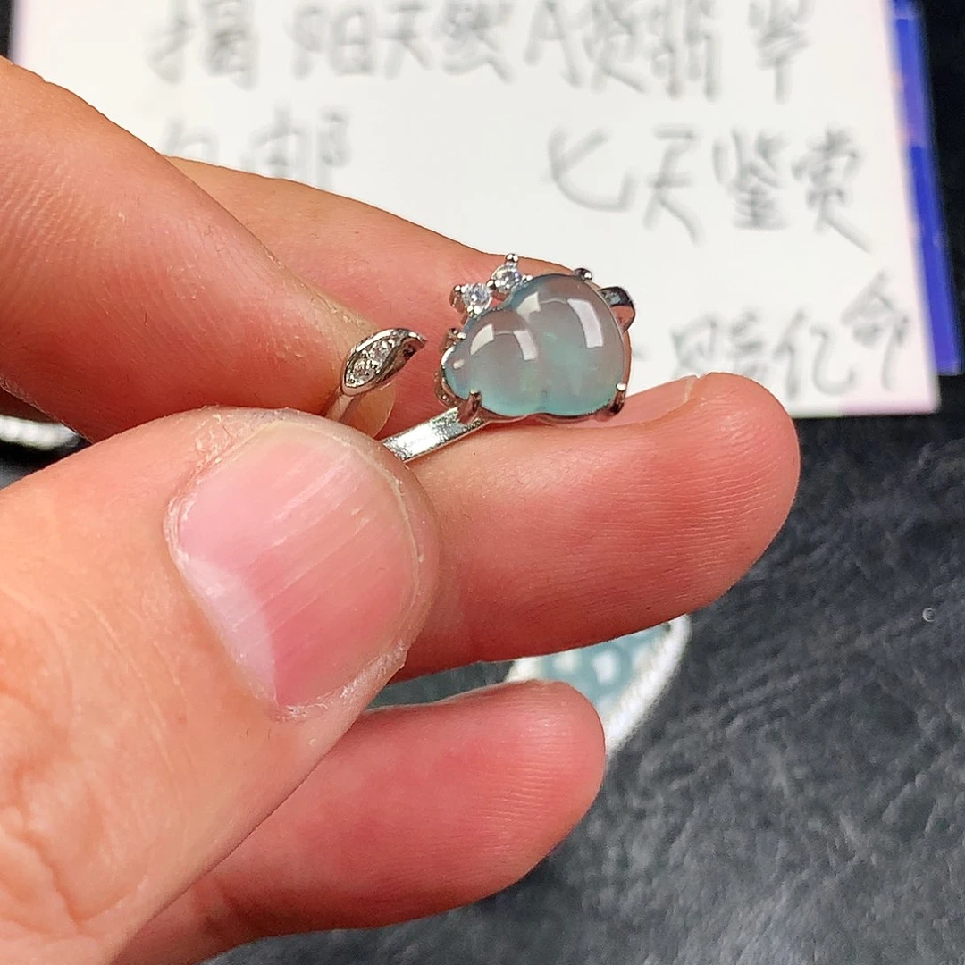 翡翠未镶嵌颈饰葫芦戒指