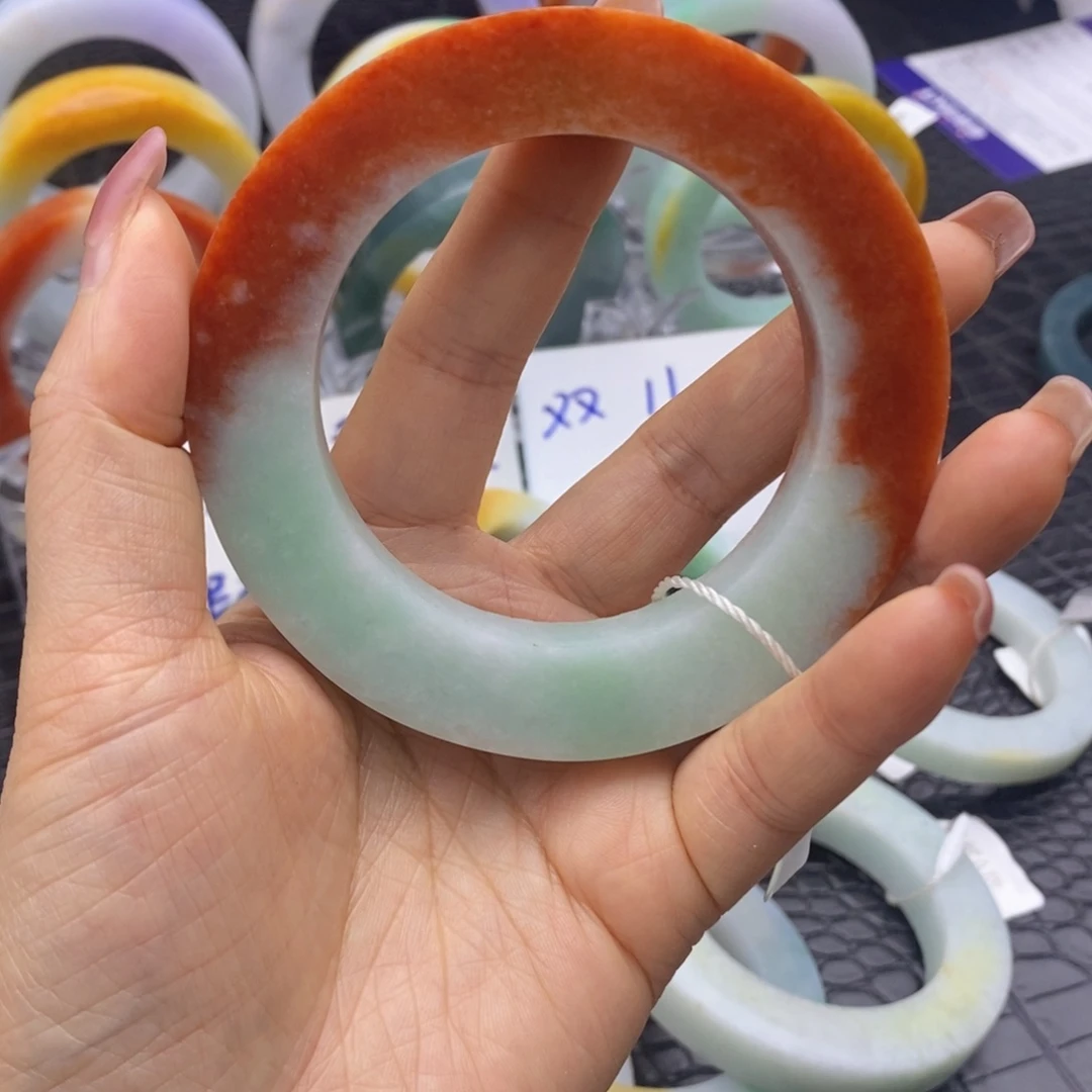 ღ****定制翡翠未镶嵌翡翠手镯