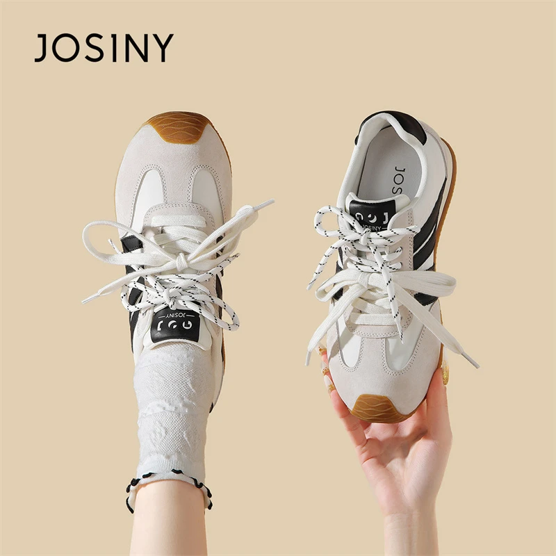 卓诗尼2025女春季新款德训鞋平底条纹休闲板鞋软底复古时尚运动鞋