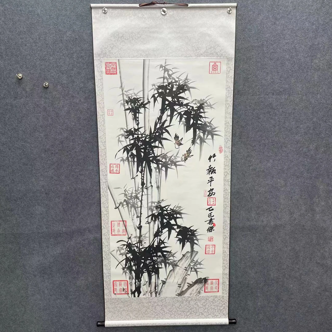 李书杰-竹报平安-精品国画-170cmX70cm