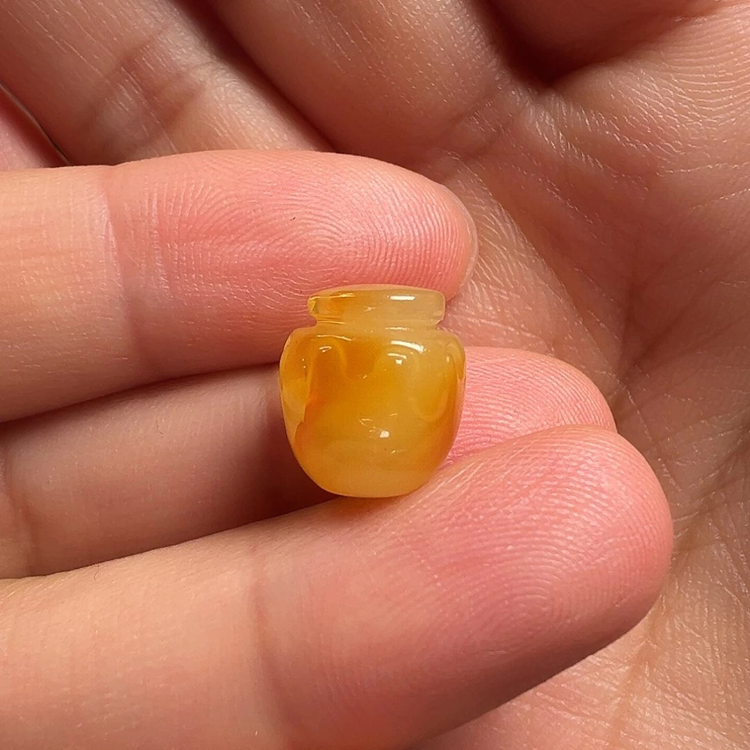 蜜蜡颈饰未镶嵌蜜罐（打孔不退换）