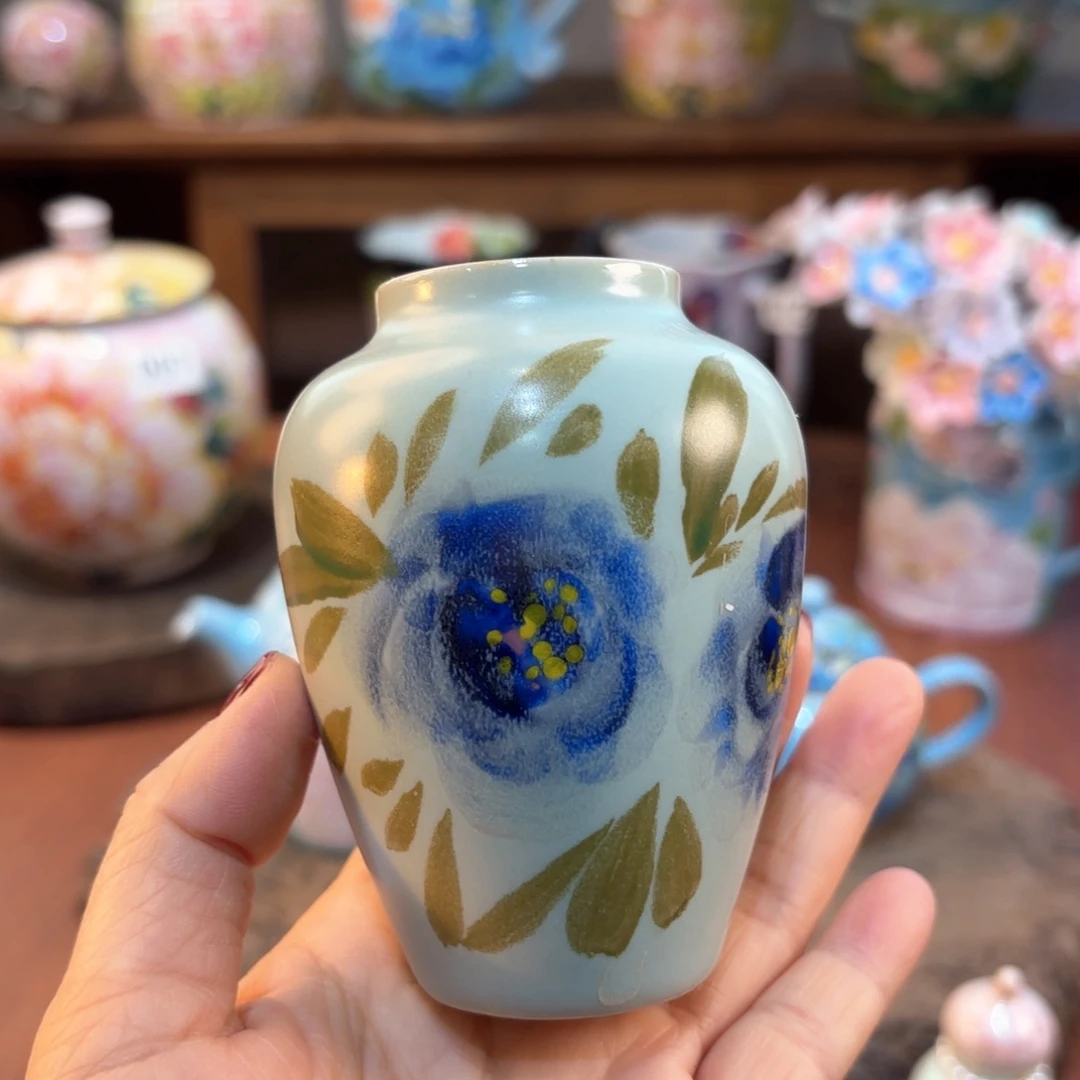 景德镇手绘高温釉下彩陶瓷茶具