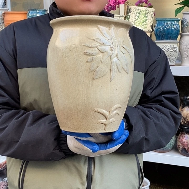 紫砂花盆口20高25瑕疵