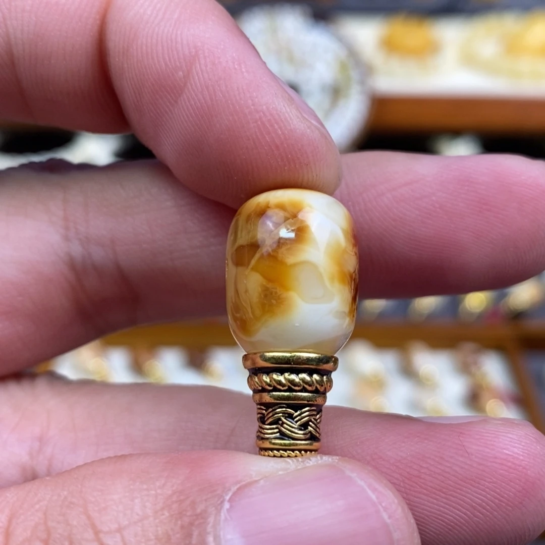 雨***晴蜜蜡未镶嵌裸石配饰三通尺寸13