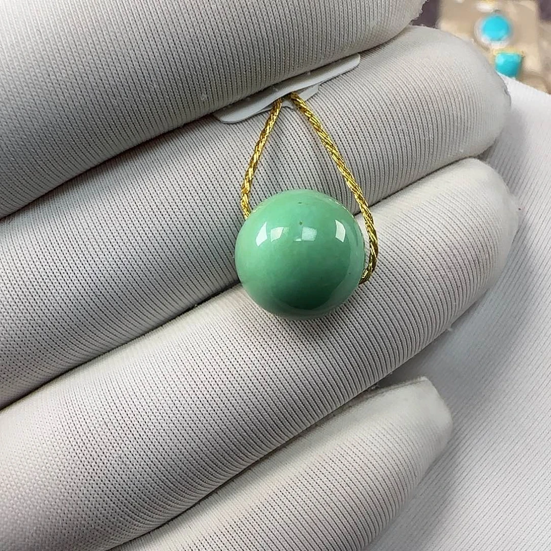 绿松石未镶嵌10mm➕单珠