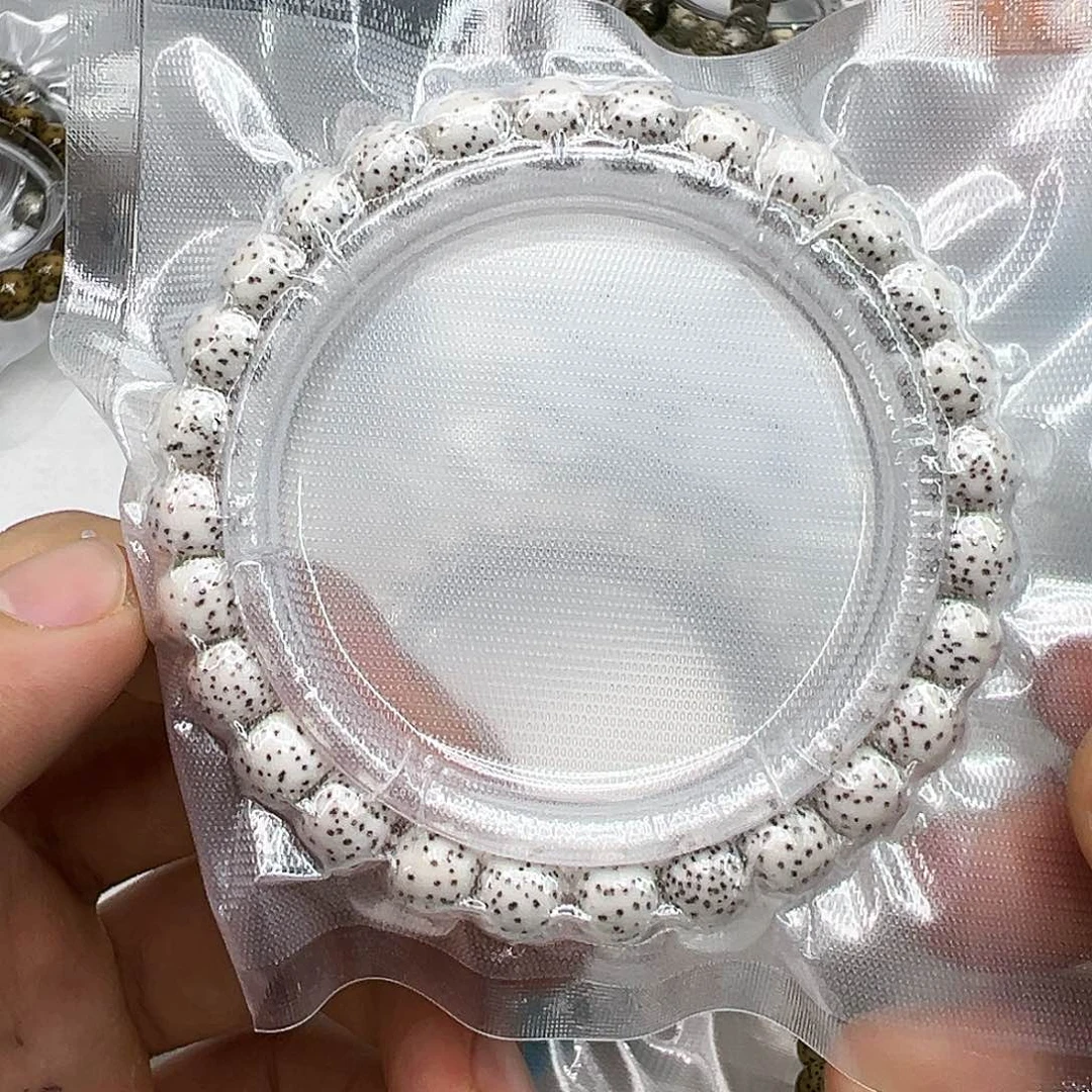 星月菩提手串68卓越原脂白河豚星月菩提单圈87