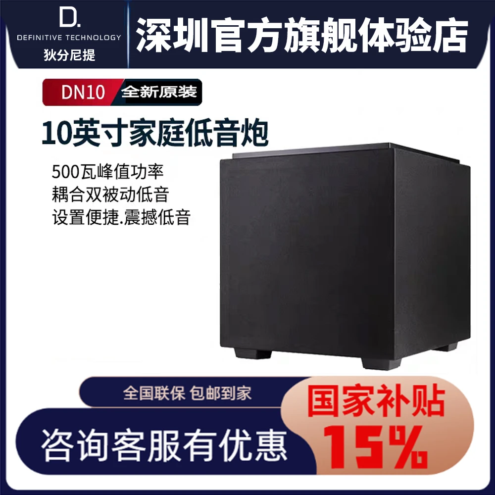 DT狄分尼提DN10双10英寸500W家用有源低音炮重低音喇叭