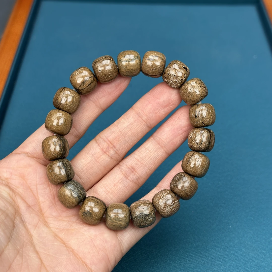 N1920 天然猛犸骨头手串12*11mm 支持鉴定 假一罚四