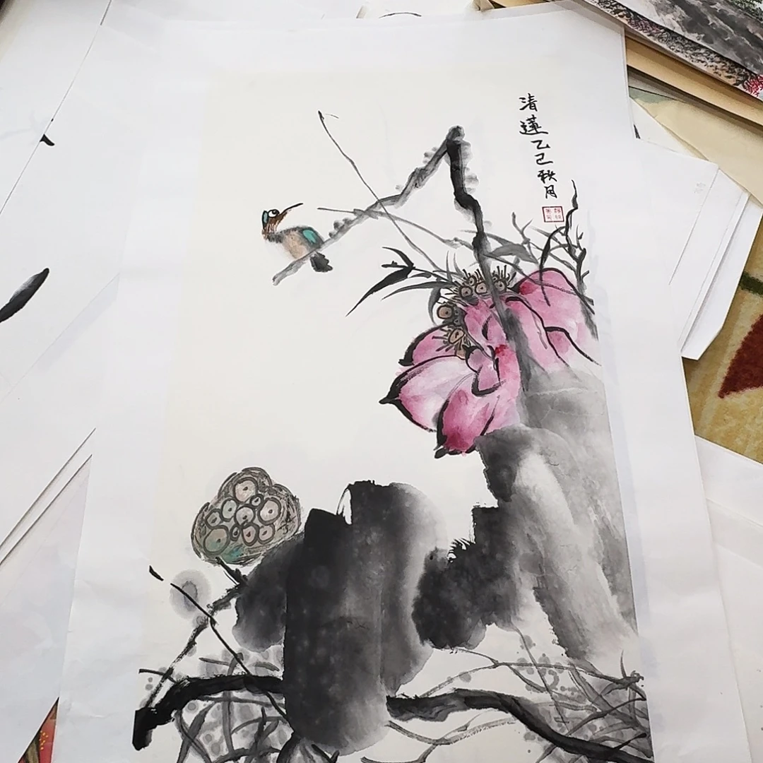 国画四尺四开手绘作品