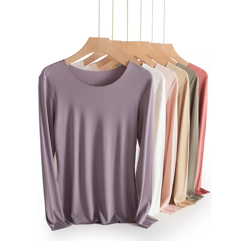 QUAMPH/趣安芬秋衣秋裤套装女无痕莫代尔打底肌底保暖内衣女长袖