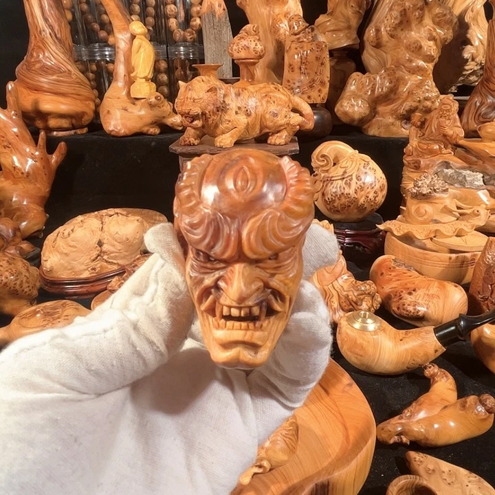 柏木（崖柏）无****烟太行崖柏 手工雕刻 牛摩王