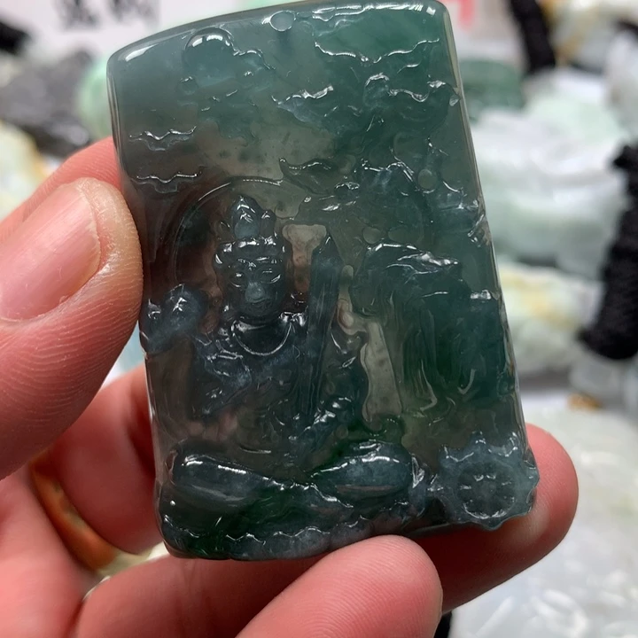 翡翠未镶嵌颈饰保真天然a货翡翠