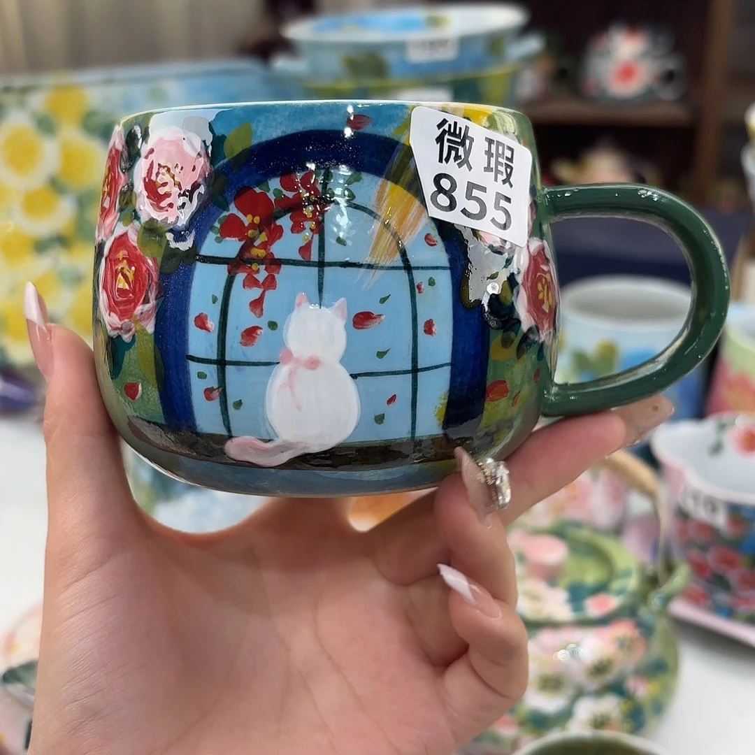 景德镇手绘高温釉下彩陶瓷茶具