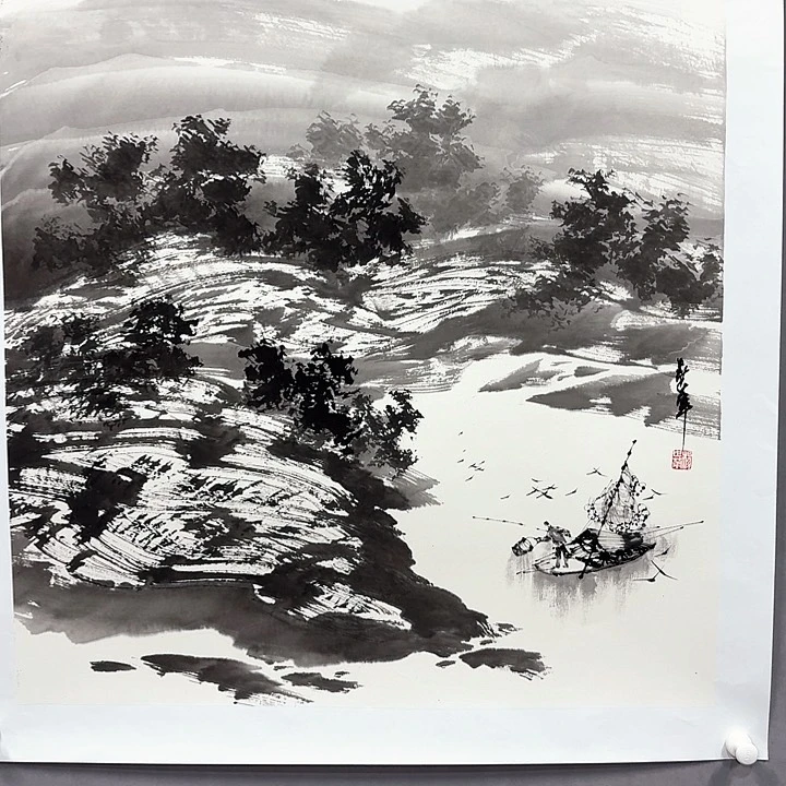 国画亲笔手绘放心去藏