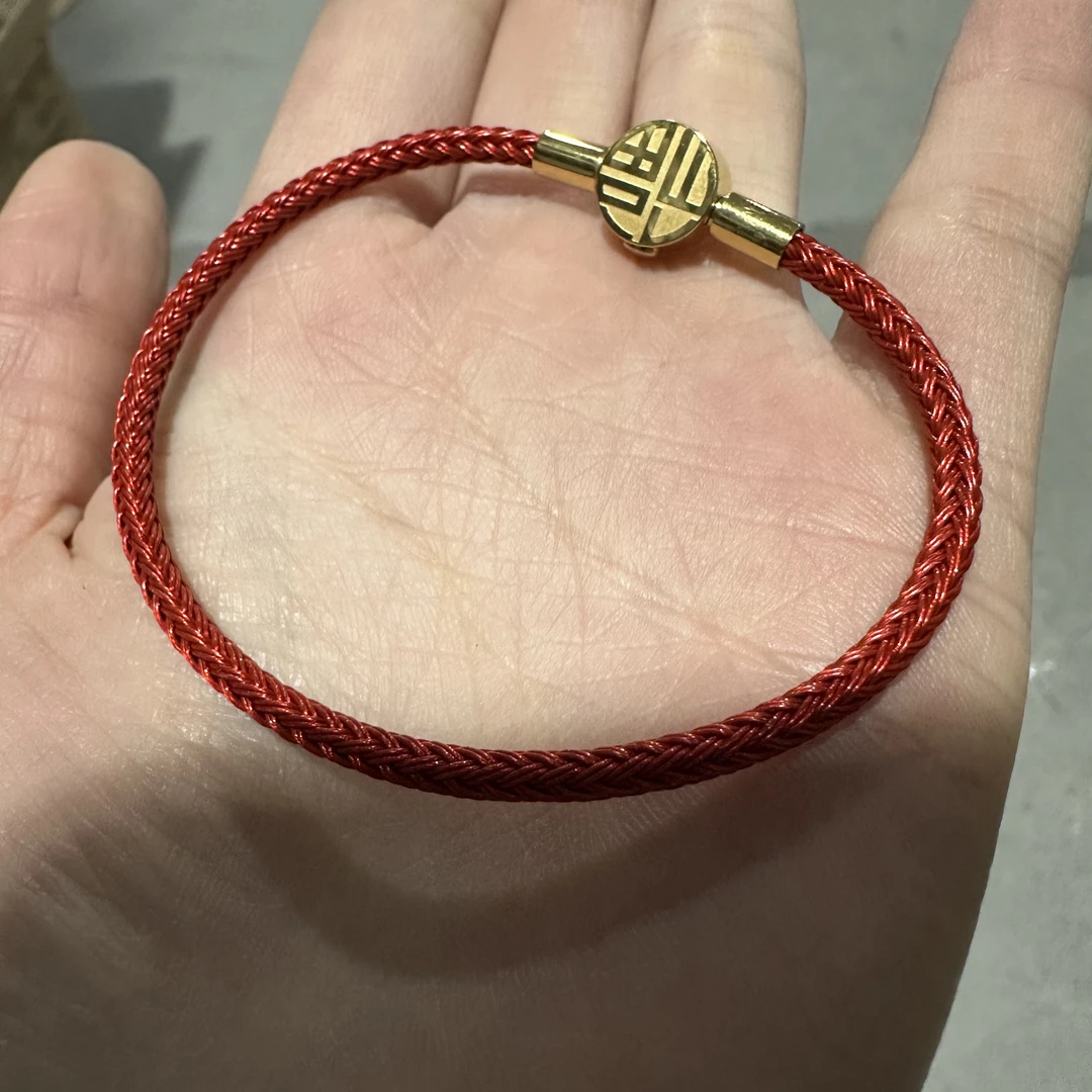 钛钢珐琅手镯 百货 698 红绳手饰