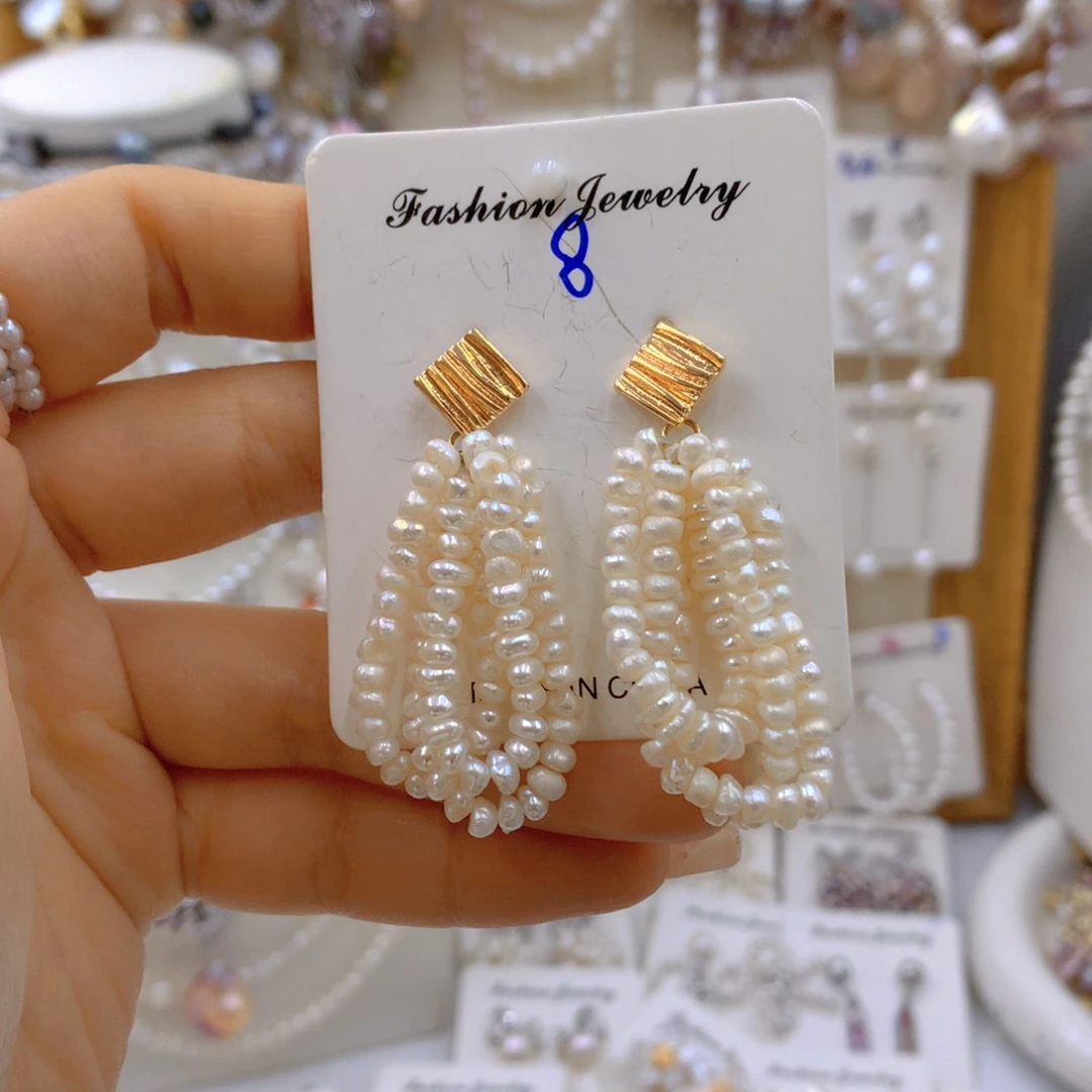 淡水珍珠耳饰银S925镶嵌