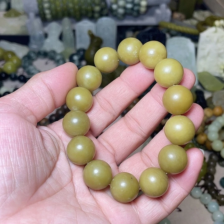 蛇纹石玉未镶嵌手链