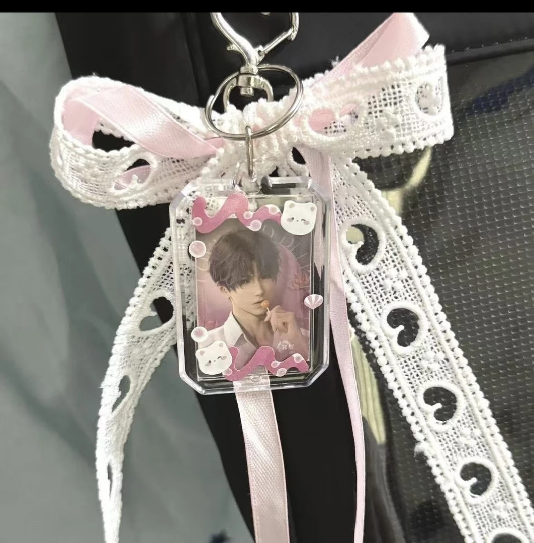 【美黎】多种颜色ins少女风蝴蝶结爱心挂链通用挂件挂饰驾车用品