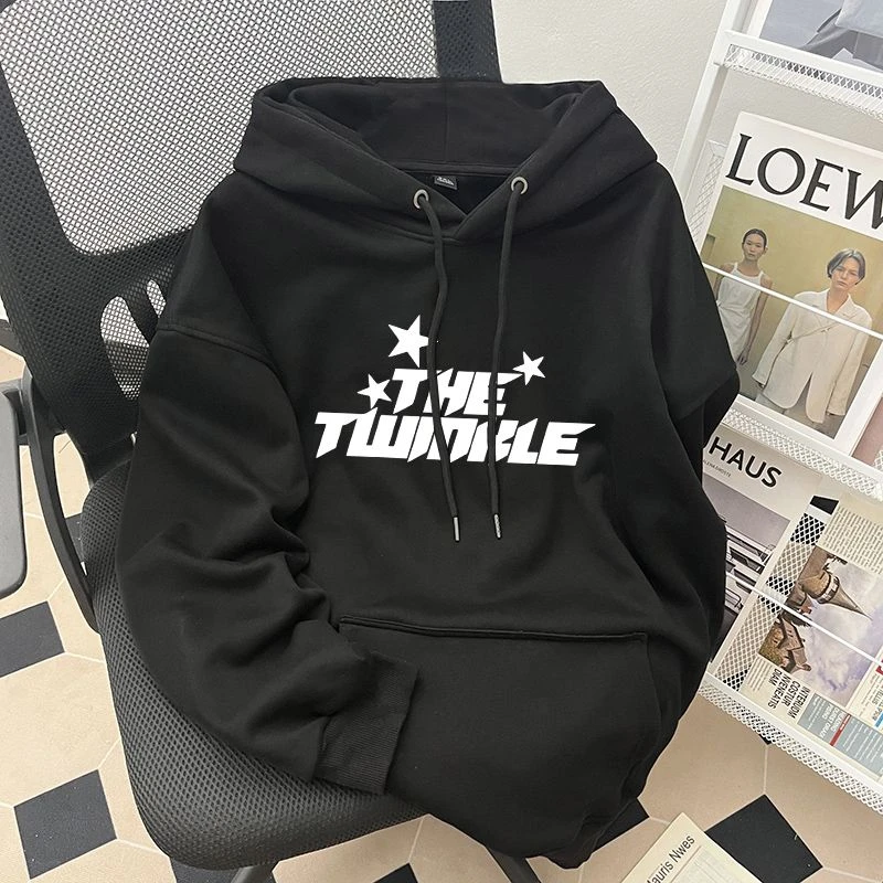 特大码300斤复古加绒加厚外套字母秋冬季宽松连帽卫衣男学生上衣