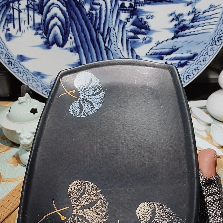 瓷片新年快乐万事如意