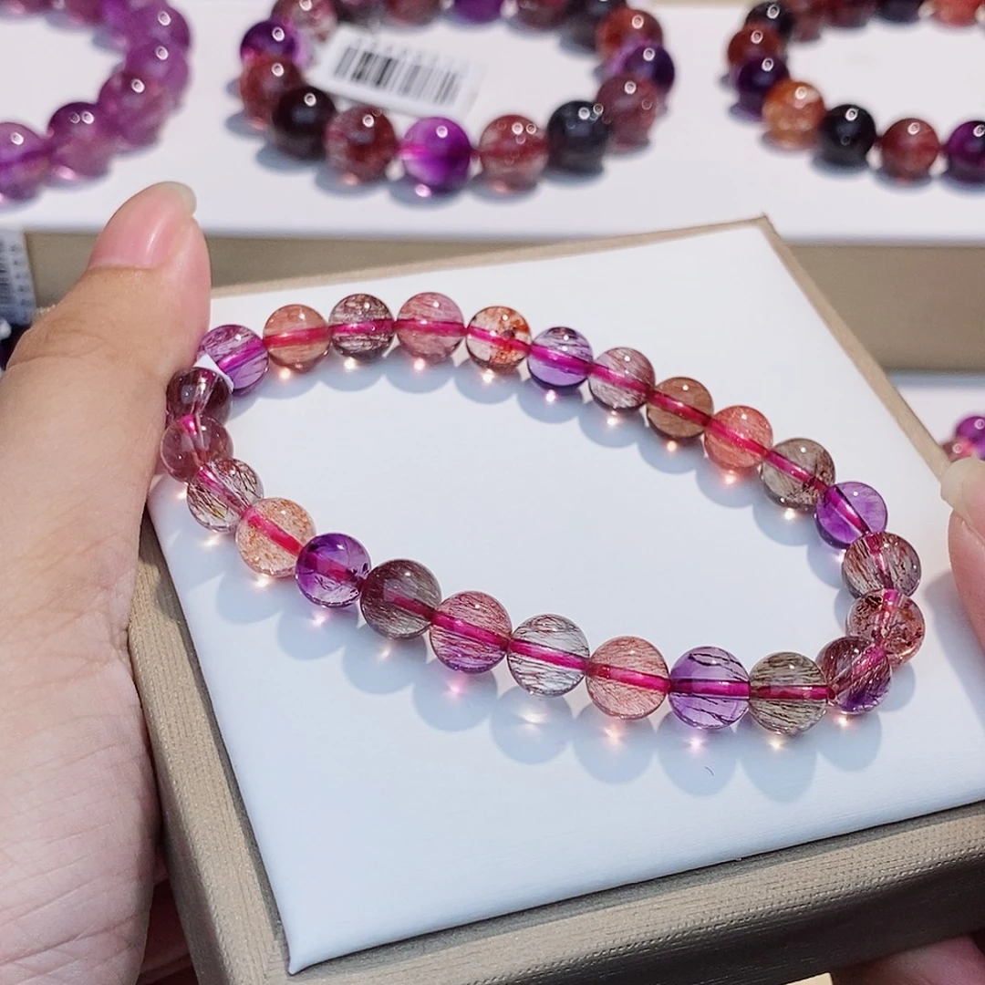 水晶手链未镶嵌黑加仑7+