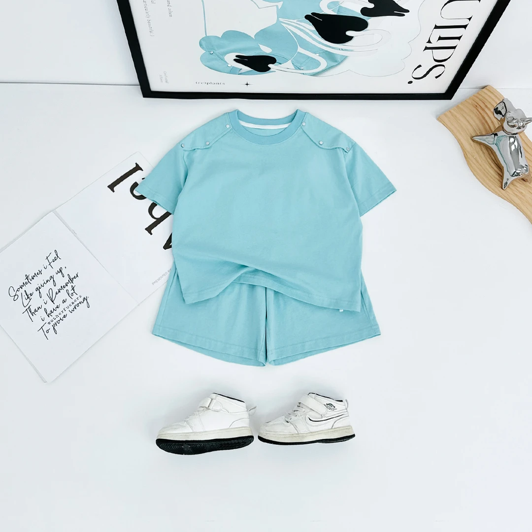 儿童套装夏季2025新款男童短袖两件套洋气潮 DMC6971悠悠童话童装