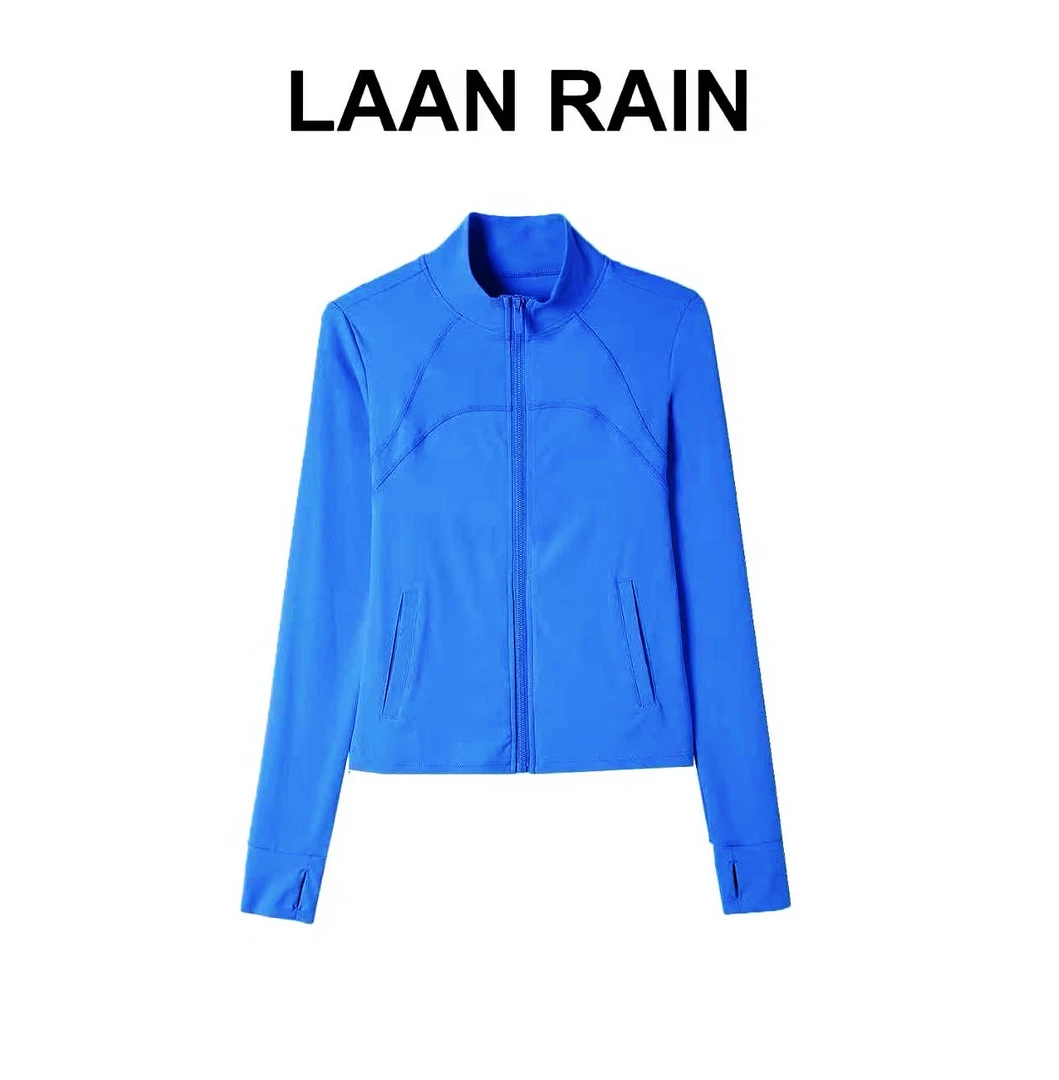 Laan Rain景泰蓝修身弹力裸感黑色夹克
