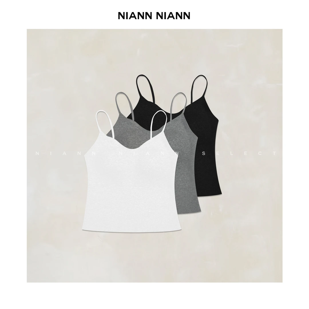 NiannNiann 四季搭配新品女装肩带可调节舒适带胸垫吊带美背15565