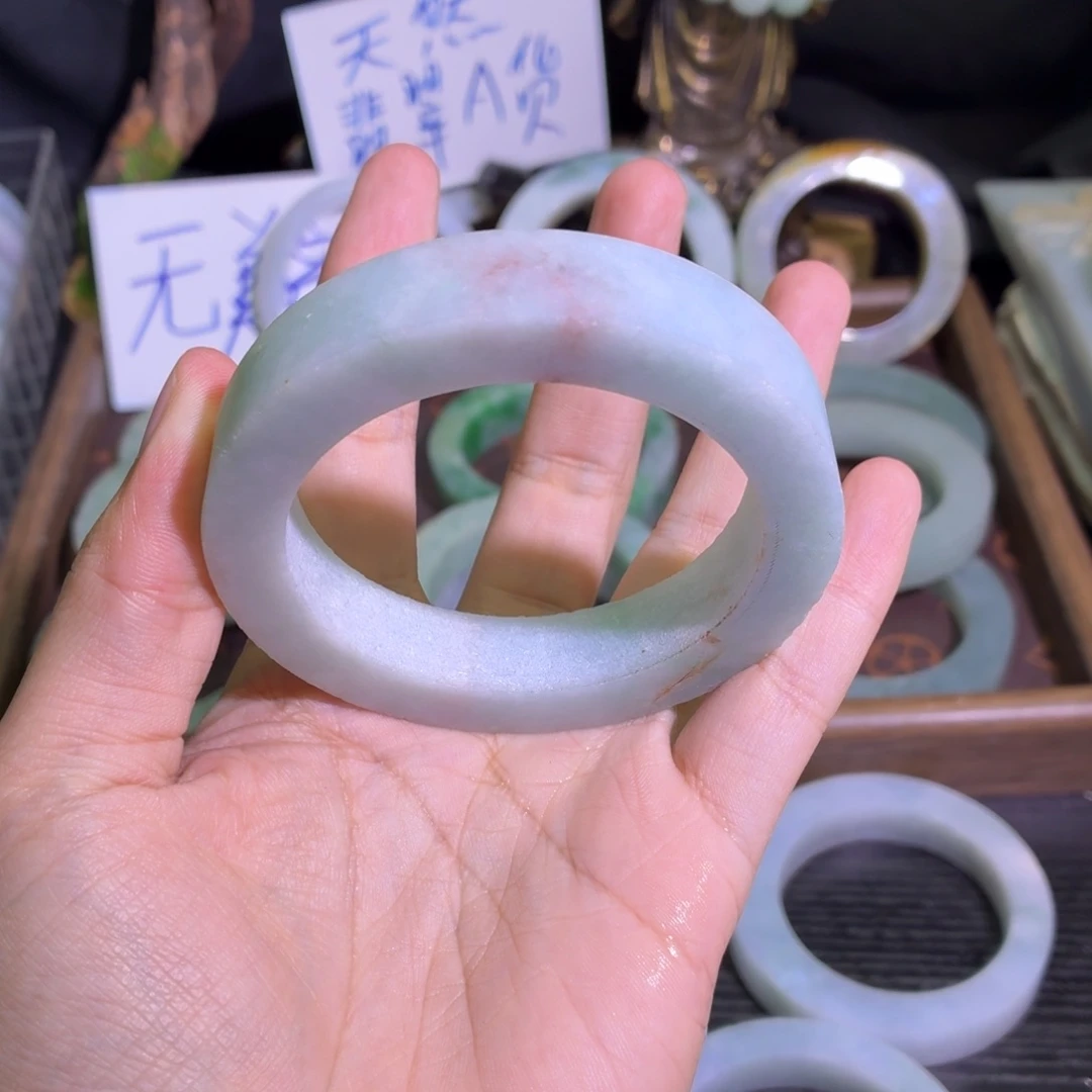 定制翡翠未镶嵌翡翠A货毛胚手镯定制