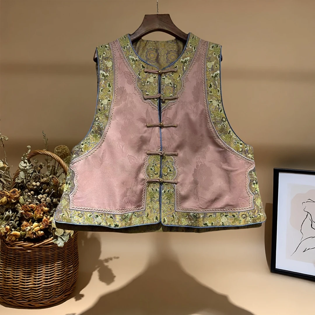 非遗苏绣新中式国风重工刺绣双穿马甲女2025新款坎肩背心上衣477