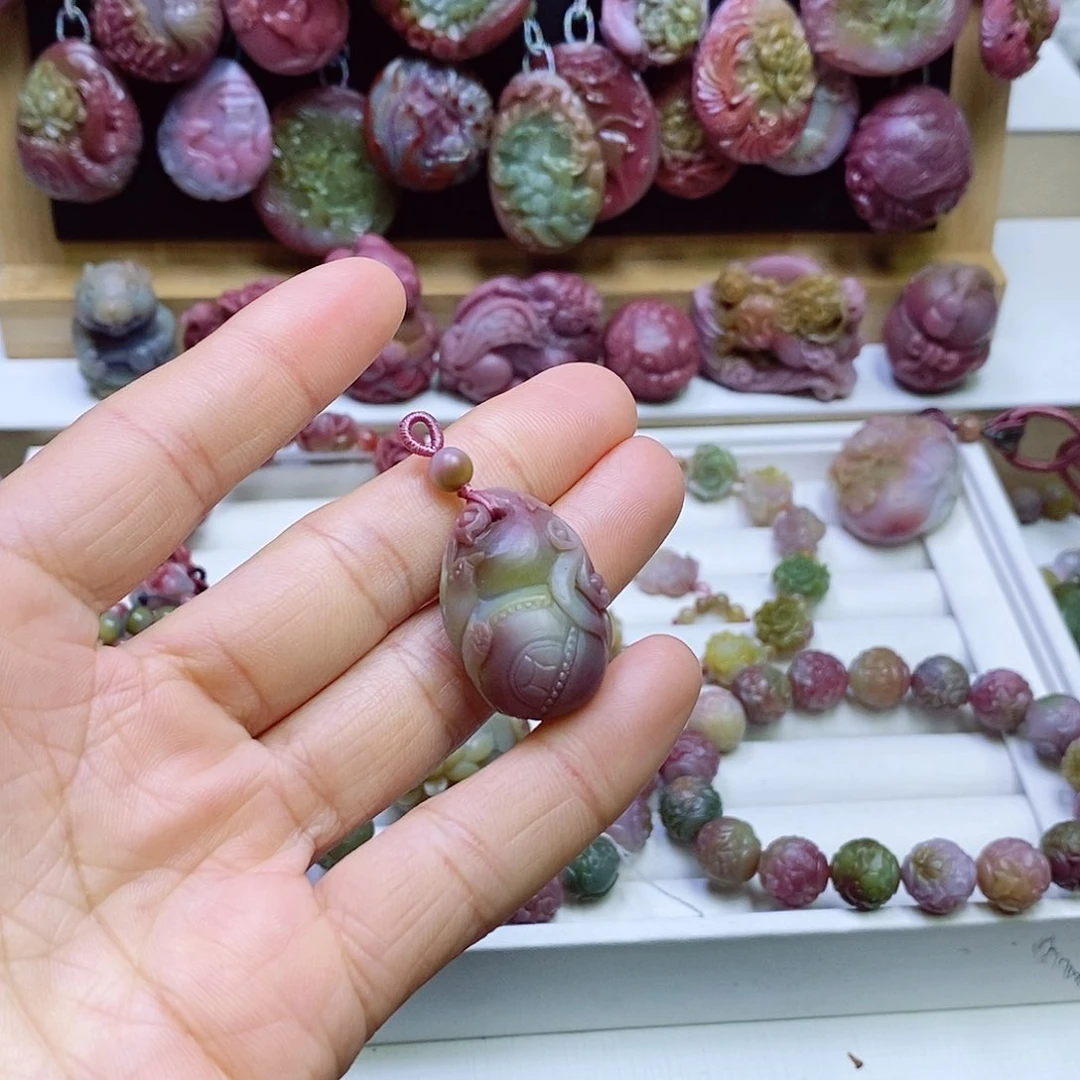 玛瑙/玉髓盐源玛瑙钥匙扣未镶嵌栗****高