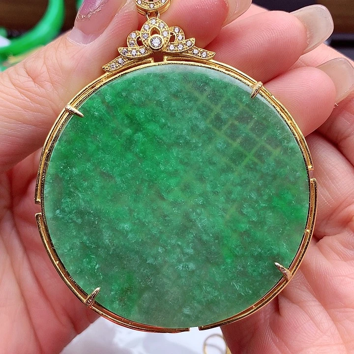 翡翠颈饰银S925镶嵌翡翠