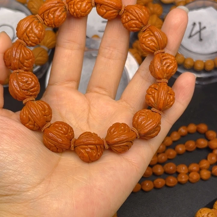 吊坠桃核龙纹桃核手串