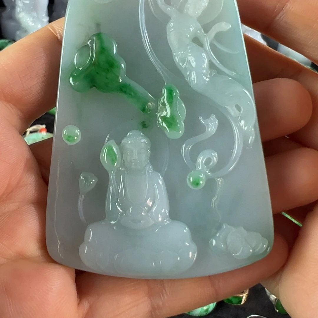 翡翠未镶嵌手镯天然翡翠挂件