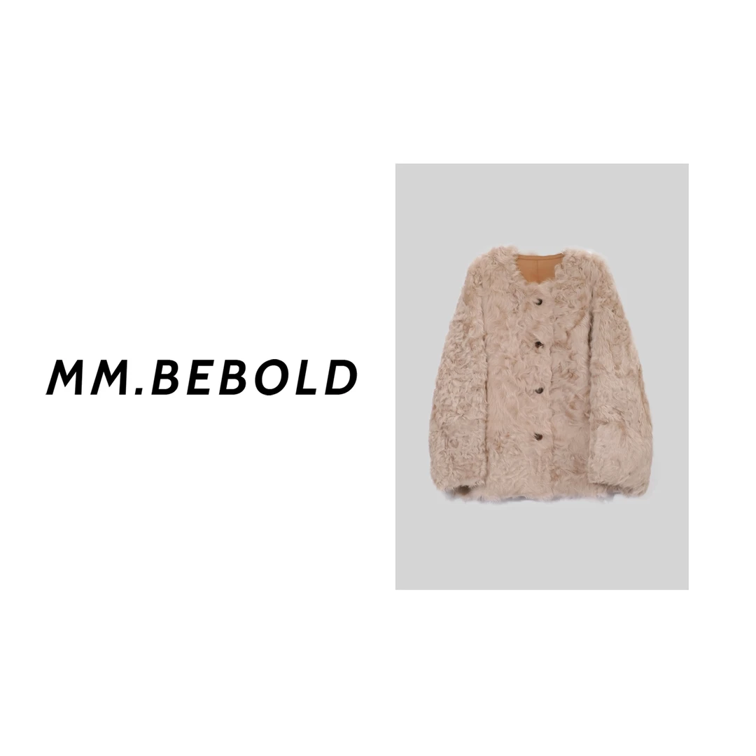 【蓓蓓精选】念春 简约皮毛一体外套YZ52395