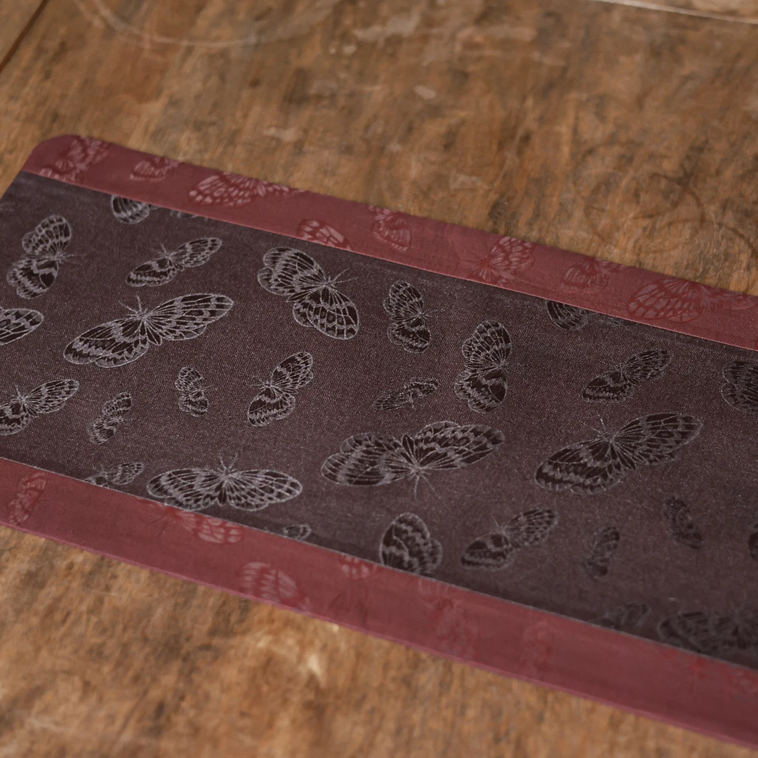 【非遗好物】<蝶影重重>紫色双拼香云纱茶席60*28茶道配件（慢蓝S