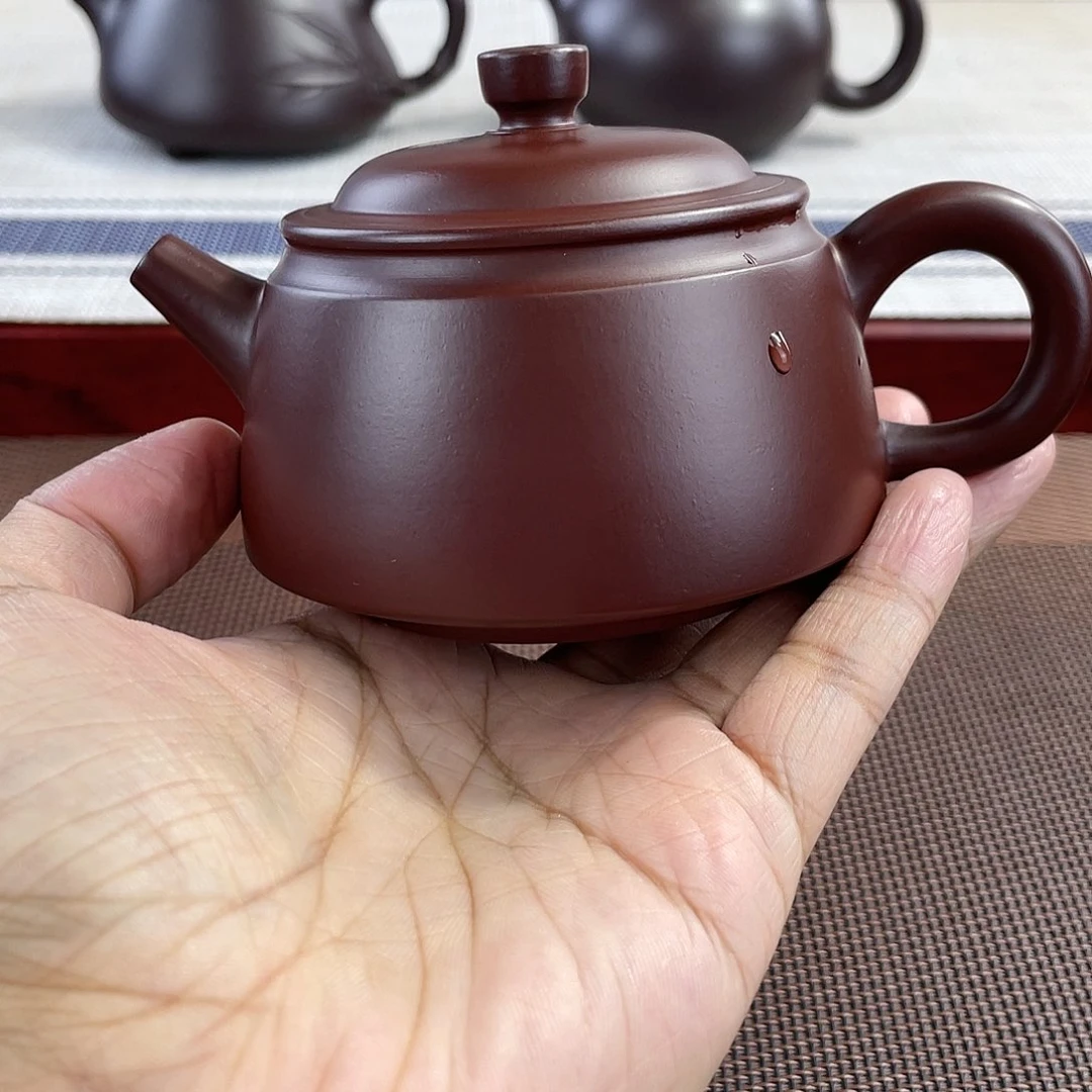 紫泥壶原矿紫泥金钟器型