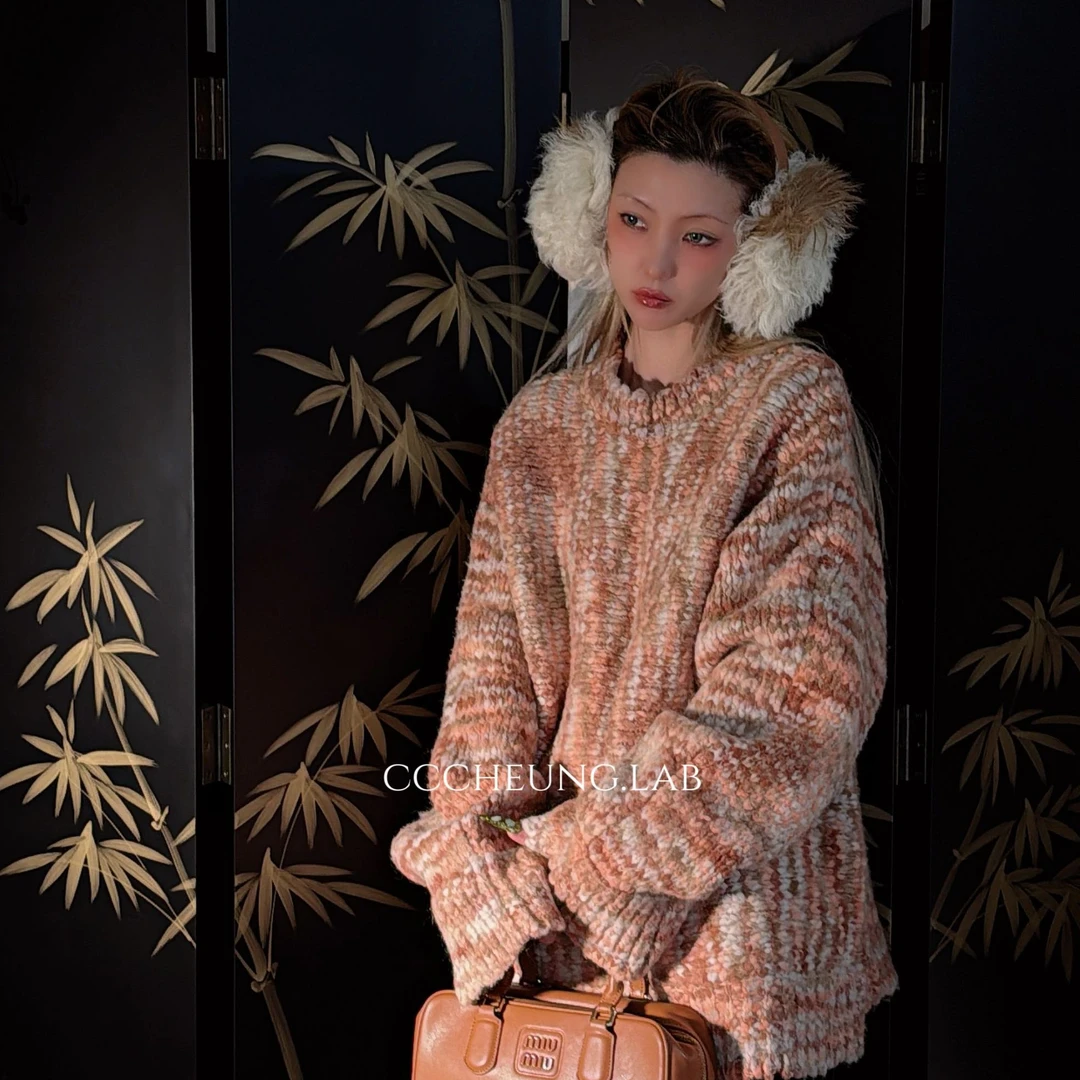 【喜一兮】秋冬气质新中式宽松时尚毛衣5DD-H852