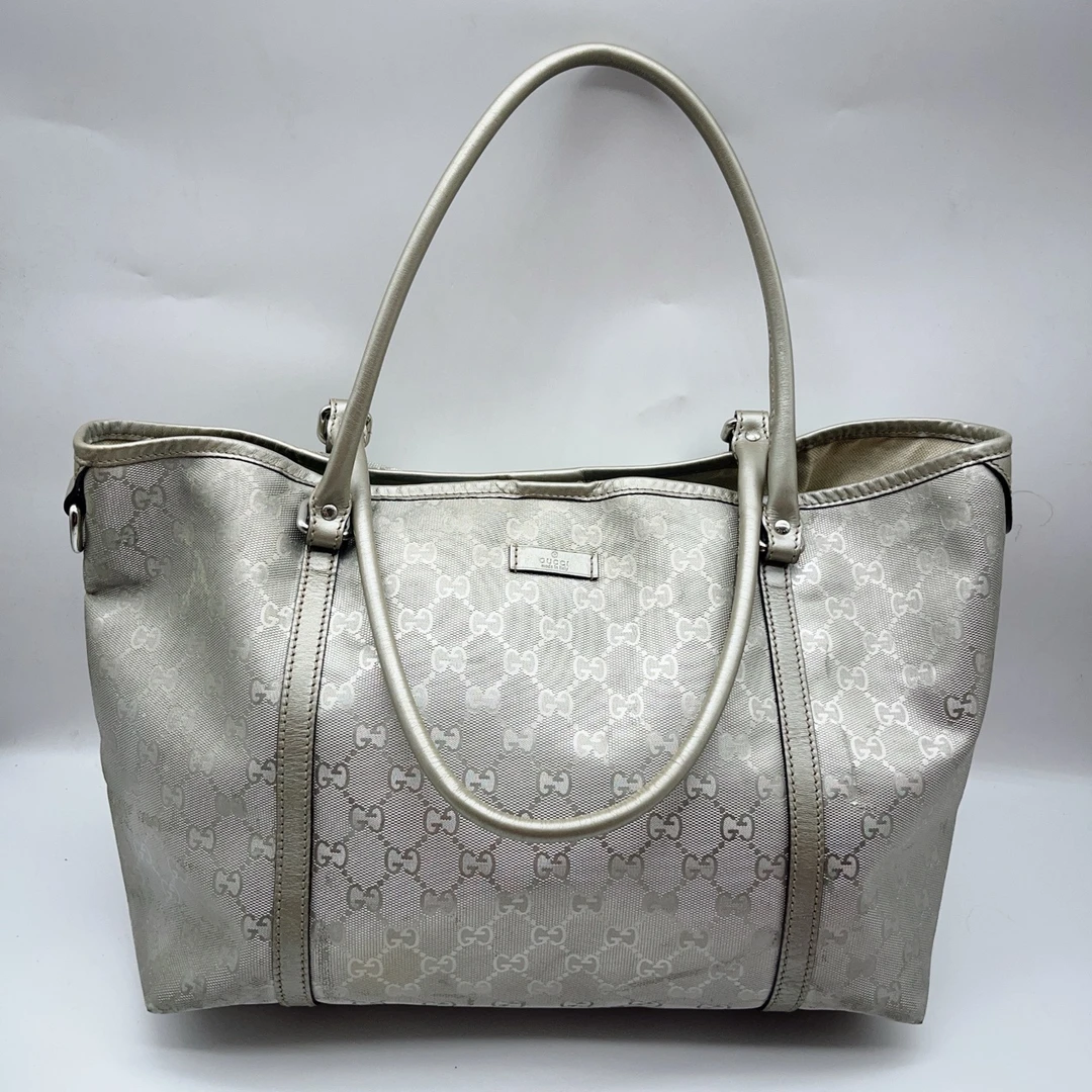 95新 GUCCI/古驰  银色手提包 1392 2936