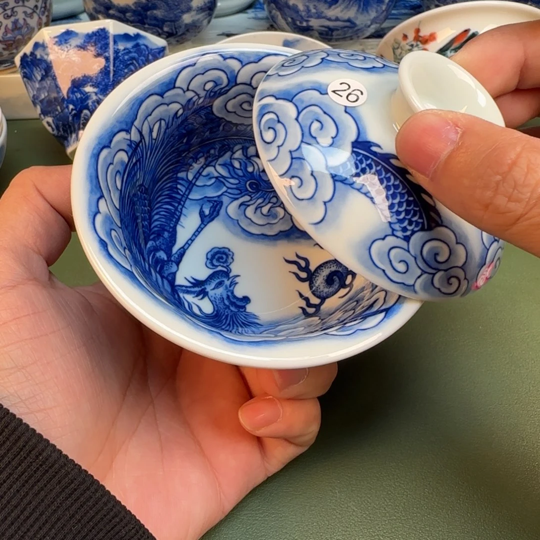 纯手工纯手绘茶具石头85