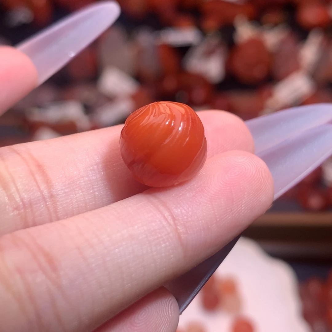 南红玛瑙未镶嵌珠宝半成品扭扭珠3