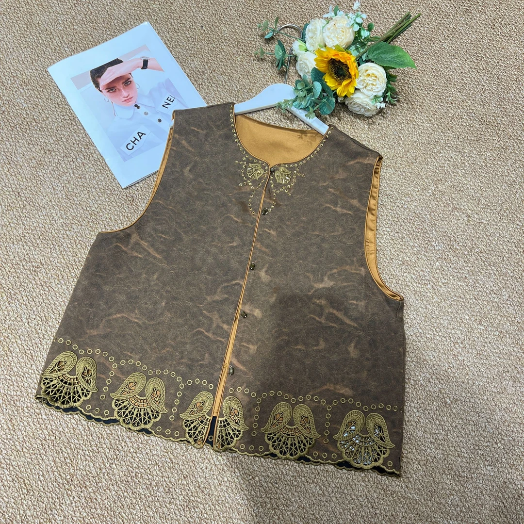 【牵牛花马甲】网红时尚秋季复古牵牛花马甲