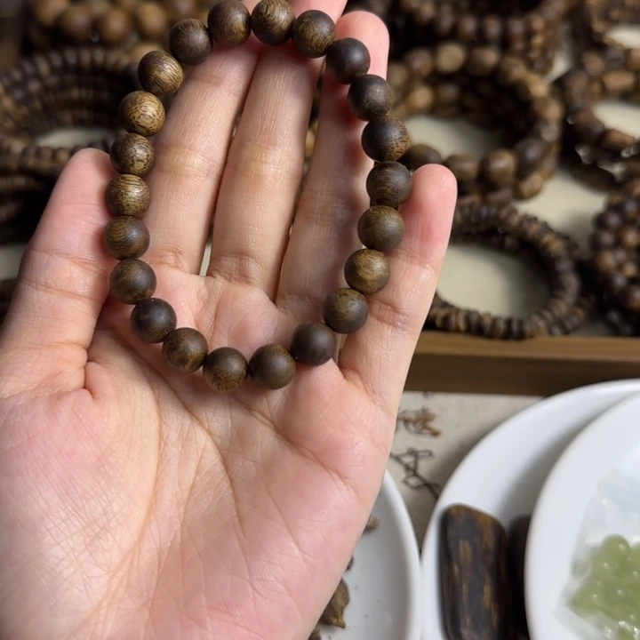 沉香枕沉香奇楠沉香08圆珠定制单圈