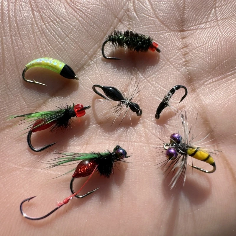 飞蝇钩单钩 钓白条马口罗飞小翘嘴微物路亚饵蚂蚁若虫双钩响尾蛇