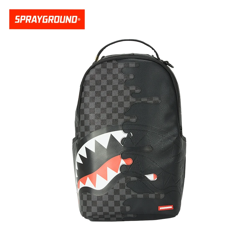 SPRAYGROUND鲨鱼嘴棋盘格设计感双肩包百搭潮流新款XB W1115701