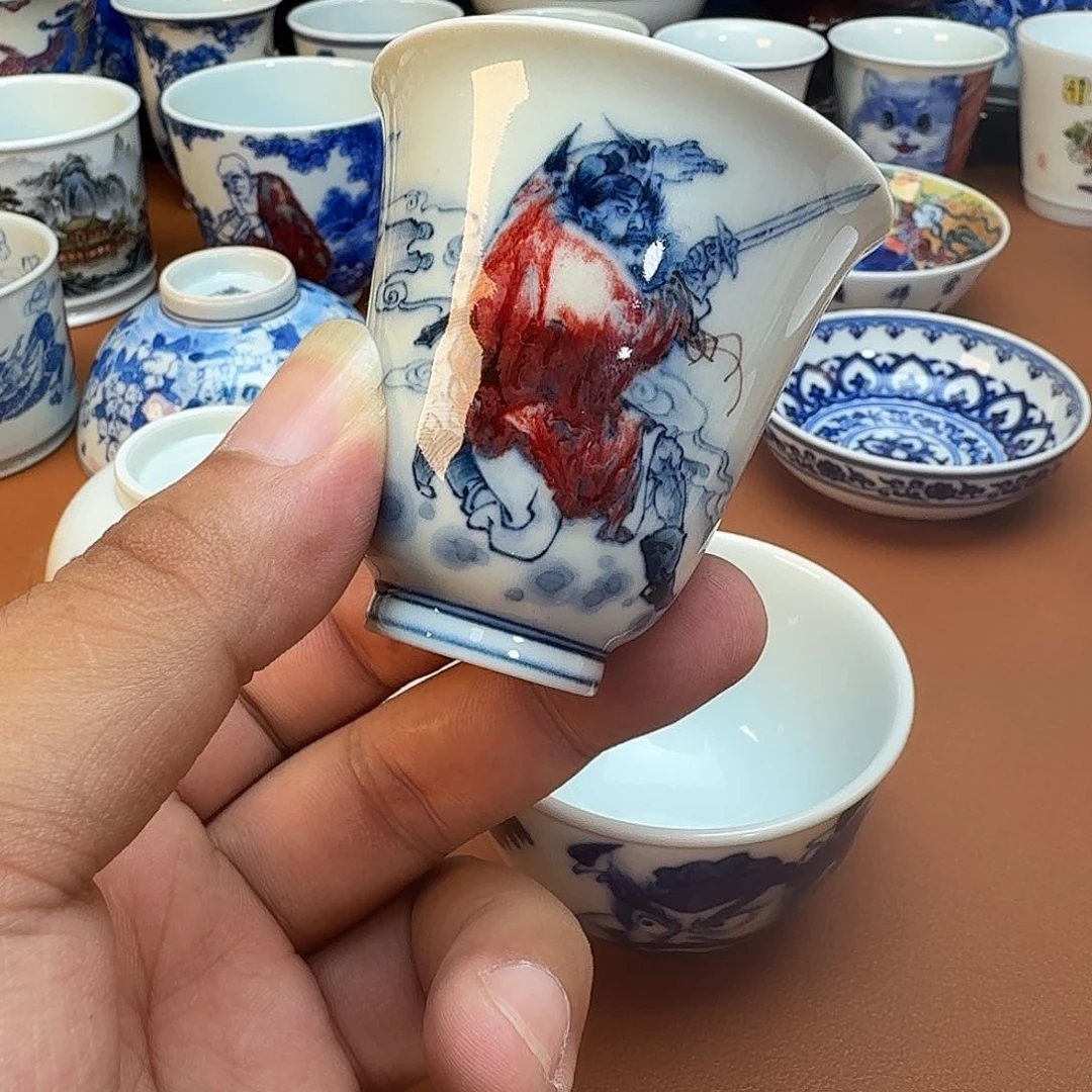 摆件抖**乐景德镇全手工手绘陶瓷