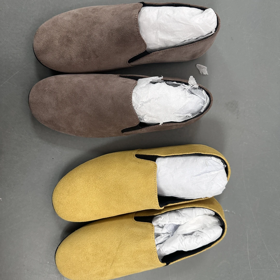 芒果头乐福鞋秋冬豆豆鞋一脚蹬软底女鞋休闲鞋