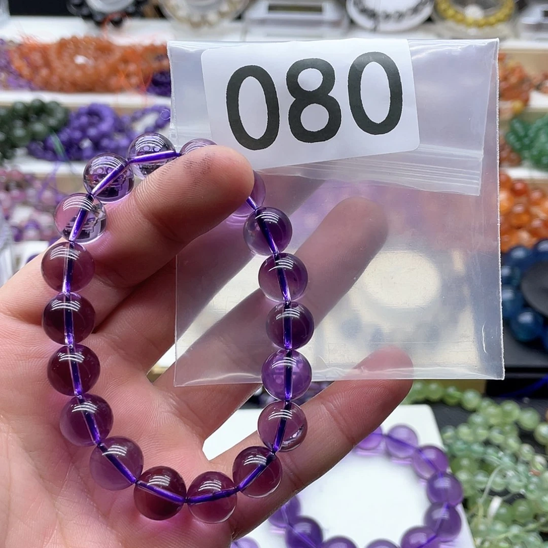 水晶手链未镶嵌老*?天然