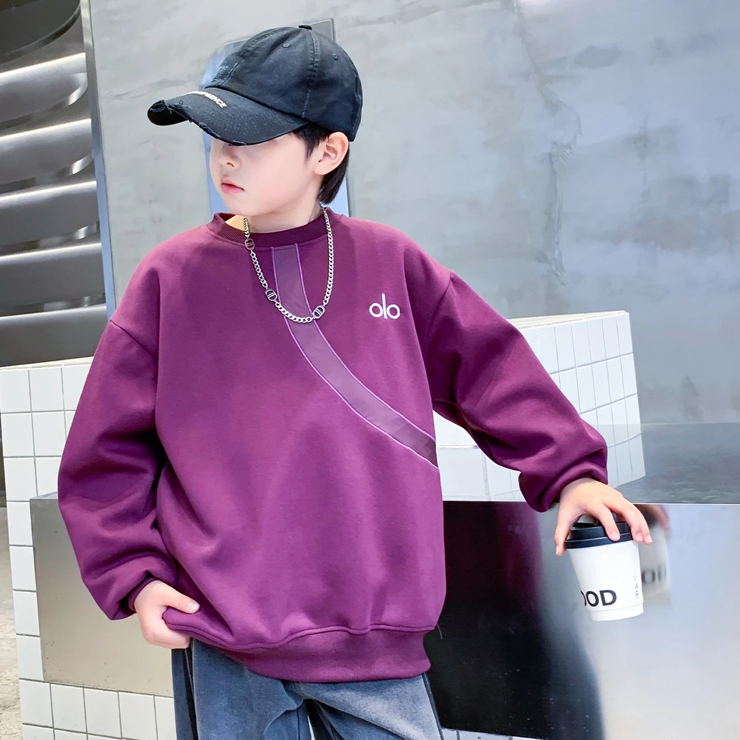 中大童春秋装卫衣男童2025新款时尚上衣儿童装秋款薄款帅气打底衫